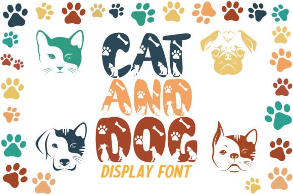 Cat and Dog Font for Playful Editorial Design