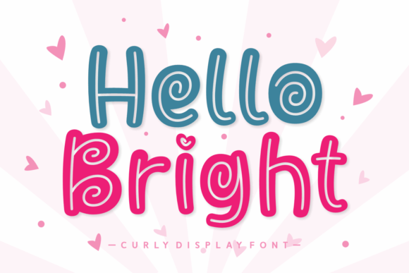 Hello Bright Font: A Curly Display Typeface for Creative Makers