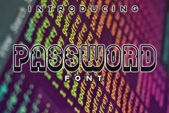Password Font: A Bold Display Typeface for Creative Product Designs