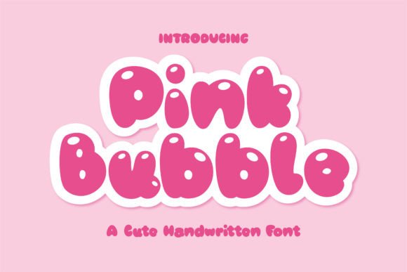 Pink Bubble Font for Creative Branding Projects