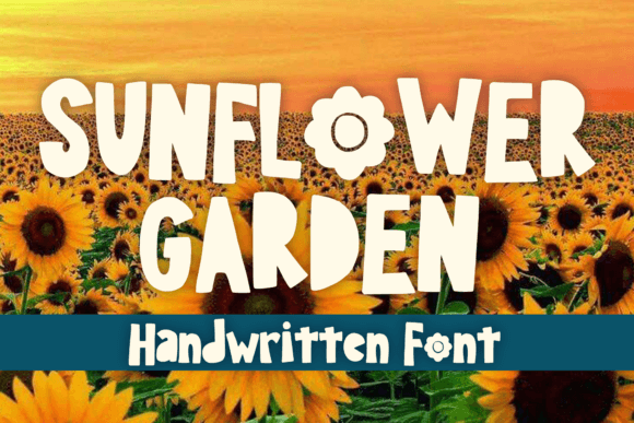 Sunflower Garden Font for Creative Product Design