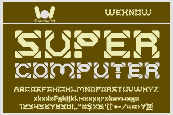 Super Computer: A Display Font for Digital Creativity