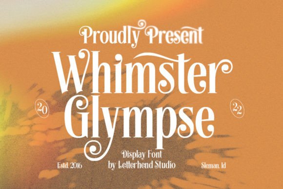 Whimster Glimpse Font Review: A Vintage-Style Display Typeface for Creative Branding